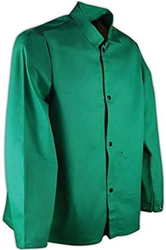 MAGİD SparkGuard PVC İçermeyen Aleve Dayanıklı Pamuklu Ceket, 30 Uzun, Yeşil, Boyut 3XL
