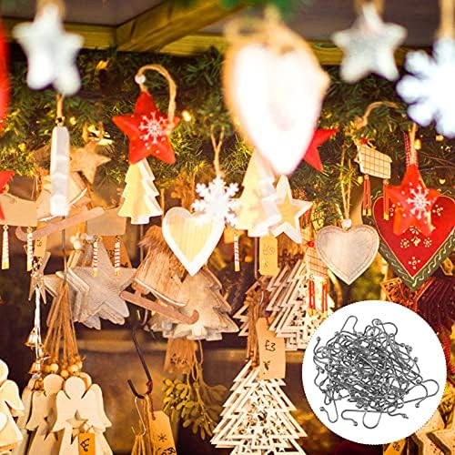 DOITOOL 50 adet Noel Süs Kanca Noel Ağacı Kanca S Şekilli asma kancaları Tatil Balon Asılı Kolye Tel Kanca Ev Dekorasyon