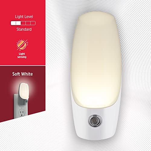 Energizer LED otomatik gece lambası, Eklenti, yumuşak beyaz, ışık algılama, Alacakaranlıkta açık, Şafakta kapalı,