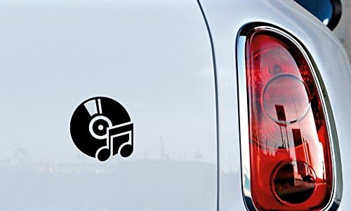 Müzik Notu LP Kayıt Araba Vinil Sticker Çıkartması Tampon Sticker Oto Arabalar Kamyonlar için Cam Özel Duvarlar Windows