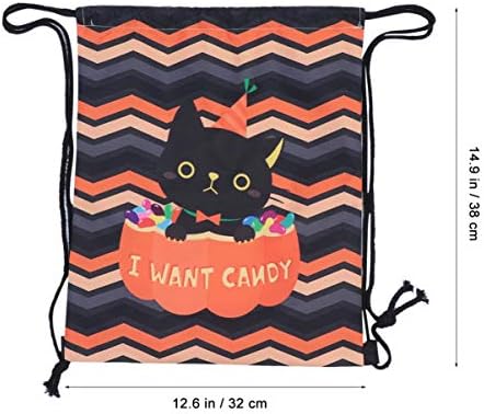 KESYOO İpli makyaj çantası 2 Adet Cadılar Bayramı İpli Çanta Karikatür Desen Baskılı Şeker Aperatifler Tatlılar çanta