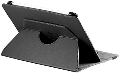 Navitech Siyah Faux Deri Hard Case Kapak ile 360 Dönme Standı ile Uyumlu Lenovo Ideapad A1 7 inç