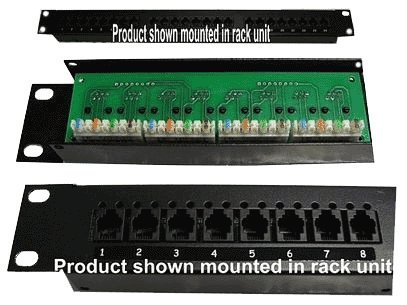 Alzatex Patch Panel Bloğu 8 RJ11 Bağlantı Noktalı