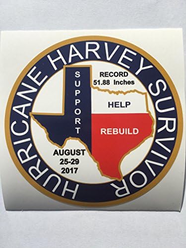 SBD Çıkartmaları Hurricane Harvey Survivor Texas Louisiana Destek Yardımı Satılan Çıkartma başına 1 Bağışlandı (Texas