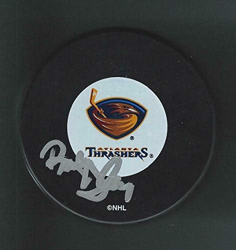 Rick Dudley Atlanta Thrashers Diskini İmzaladı - İmzalı NHL Diskleri