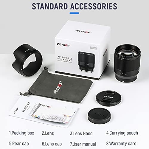 Viltrox AF 85mm F1.8 Z Dağı STM Otomatik Odaklama Tam Çerçeve nikon için lens Z Serisi DSLR kameralar Z5 Z6 Z7 Z50