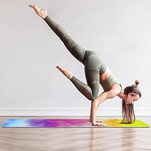 Batik Desen Yoga Mat Kalın Kaymaz, Kadınlar Kızlar için TPE Yoga matları egzersiz matı Yoga, Pilates ve Zemin Egzersizleri