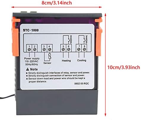 Hilitand STC 1000 Dijital sıcaklık kontrol cihazı, -50℃-99℃ Alarm Akıllı Termostat Sensörlü LED AC110V-220V