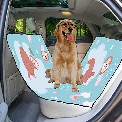 ENEVOTX Köpek Koltuğu Kapağı Özel Rahat Tasarım Stili Sevimli Baskı Köpekler için Araba Koltuğu Kapakları 100 % Su