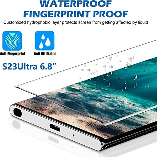 [3+2 Paket] Galaxy S23 Ultra Ekran Koruyucu, HD Temizle Temperli Cam, Çizilmeye Dayanıklı, Kabarcıksız, Kamera Lens