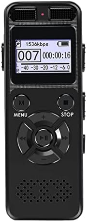 DLOETT Dijital Ses Kaydedici Ses Kayıt Kulaklık MP3 LED Ekran Ses Aktif Destek 64G Genişleme Gürültü Azaltma (Renk: