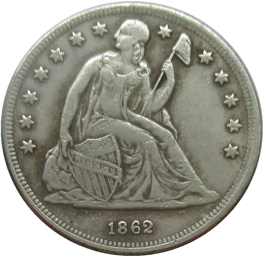 ABD $1 Bayrak 1862 Gümüş Kaplama Çoğaltma hatıra parası