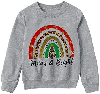 Annem ve ben Noel Tişörtü Uzun Kollu Yuvarlak Boyun Kazak Kazak Tops Aile Eşleştirme Giyim Kıyafetler OOTD