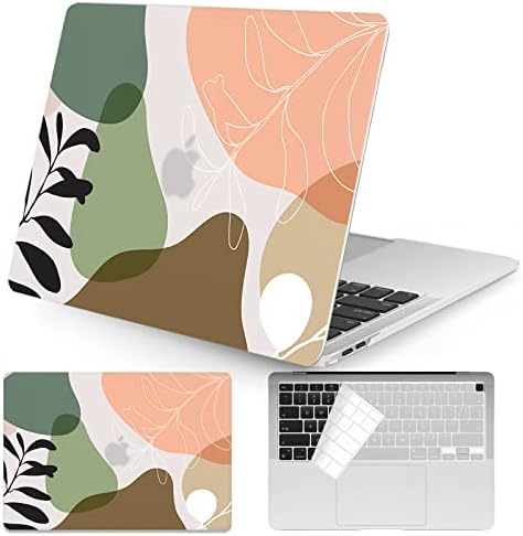 Seorsok MacBook Air 13 İnç Kılıf ile Uyumlu 2020 2019 2018 Yayın A1932 A2179 M1 A2337 Dokunmatik KİMLİK,sanatsal Yaprak