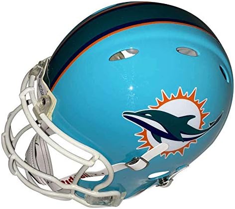 Riddell Miami Dolphins Takımı PROLİN Kaskı Çıkardı - İmzasız NFL Oyunu Kullanılmış Kasklar