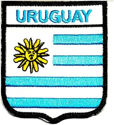Kleenplus 2. 6X2.3 İNÇ. Ülke Uruguay Bayrağı Yama Bayrak Amblemi Üniforma Dikmek Demir On Yamalar Kare Şekli Bayrak