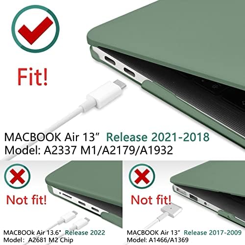DONGKE MacBook Air 13 inç Kılıf için 2021 2020 2019 2018 Yayın A2337 M1 A2179 A1932, Plastik Sert Kılıf ve Klavye