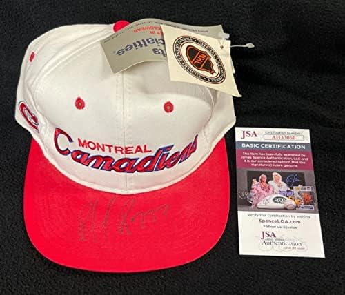 Patrick Roy İmzalı Montreal Canadiens Snapback Şapka JSA COA İmzalı NHL Şapkalar