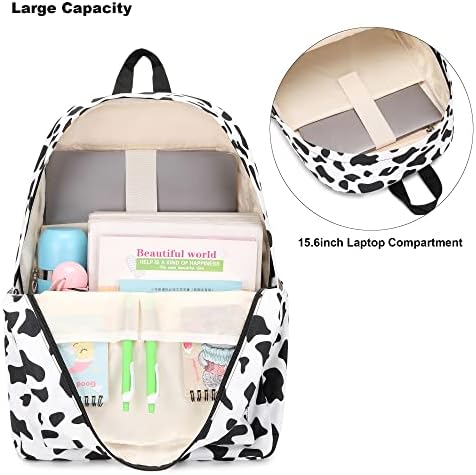 Inek Baskı okul sırt çantası Kızlar için Bayan, Okul Çantaları Kolej Okul Çantalarını Laptop Sırt Çantaları Çocuklar
