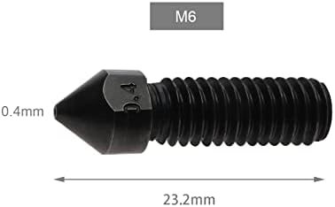 3D Yazıcı M6 İplik sertleştirilmiş çelik Aşınmaya Dayanıklı Meme 0.4 mm 1.75 mm Filament Yüksek Sıcaklık Yüksek Akış