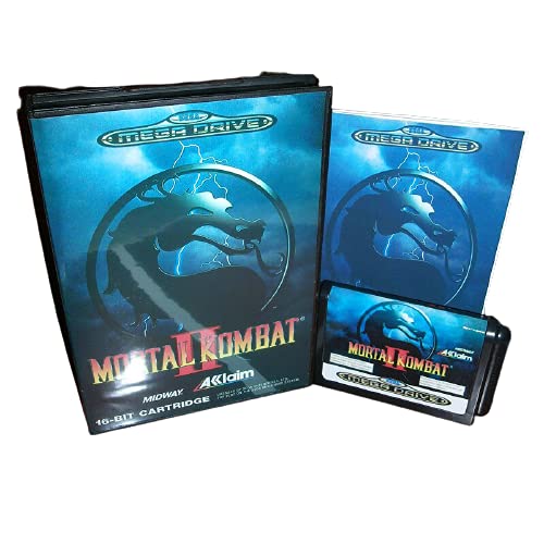 Aditi Mortal Kombat 2 AB Kapak ile Kutu ve Manuel Genesis Sega Megadrive Video Oyun Konsolu 16 bitlik MD Kartı (japonya