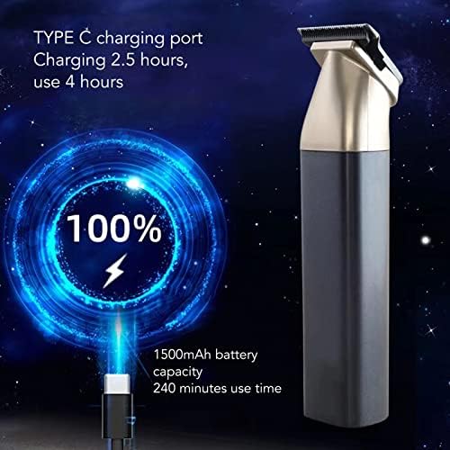 ZJchao Elektrikli Saç Kesme T Şekli Bıçak Profesyonel USB Şarj 1500 mAh Düşük Titreşim Gürültü Akülü Kesme Saç Kesme