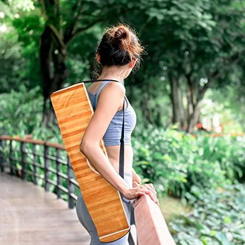 Yoga Mat Çantası, Leopar Arka Plan Desenli Tropikal Çiçek Egzersiz Yoga Matı Taşıyıcı Kadınlar Erkekler için Ayarlanabilir