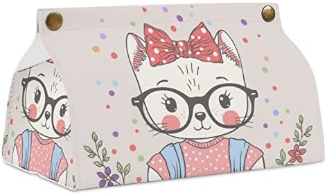 Karikatür Kedi Doku Kutusu Kapağı Dekoratif Peçete Tutucu Kağıt Kutusu Dağıtıcı Ev Ofis Araba için