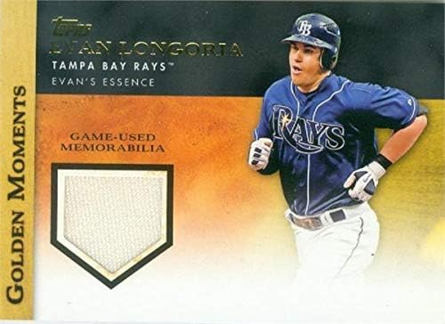 Evan Longoria oyuncu yıpranmış jersey yama beyzbol kartı (Tampa Bay Rays, 67) 2012 Topps Altın Anlar GMREL-MLB Oyunu