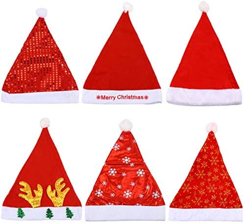 BESTOYARD Noel Dekorasyon 6 adet Noel Partisi Şapka Çekici Noel Partisi Malzemeleri (Rastgele Tarzı)