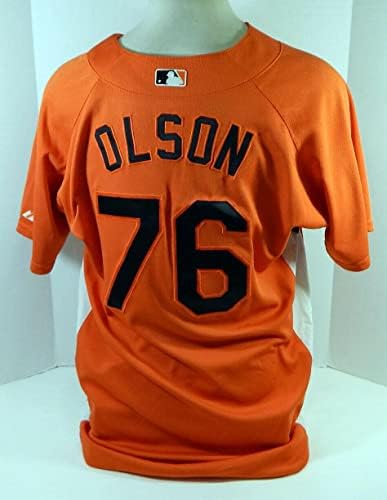 2007-08 Baltimore Orioles Olson 76 Oyun Kullanılmış Turuncu Forma BP ST 014 - Oyun Kullanılmış MLB Formaları