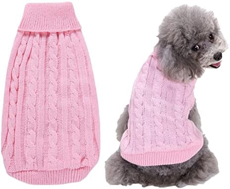 HonpraD Büyük Köpekler için Evcil Hayvan Giysileri Kız Kedi Örme Jumper Kış Sıcak Kazak Köpek Ceket Ceket Kostüm Büyük