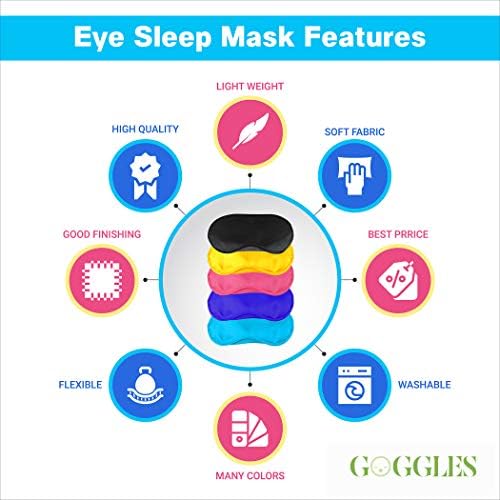Siyah Göz Maskesi Kapakları-Yumuşak Göz Maskeleri-Uyku için Göz Maskesi Seti-Kadınlar, Erkekler ve Çocuklar için Uyku