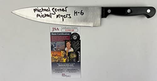 A. Michael Lerner imzalı GERÇEK Bıçak Cadılar Bayramı 6 İmza Michael Myers'ın Laneti JSA Kimlik Doğrulaması