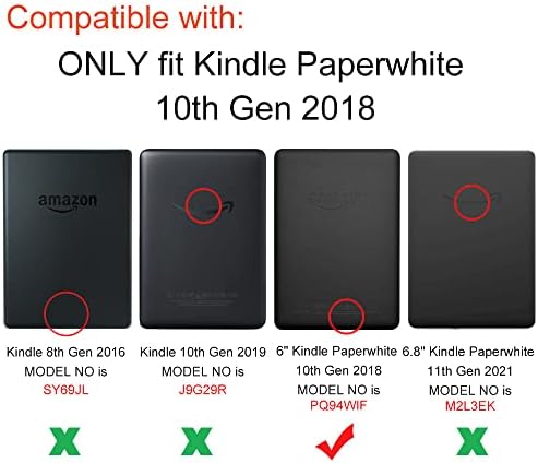 Genç bana 10th Nesil - 2018 Yayın Kindle Paperwhite Kapak-Slim Fit TPU Jel Koruyucu Kılıf Kapak için 6 Kindle Paperwhite