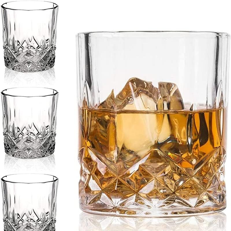 LIUZH Vintage viski bardağı Benzersiz Bourbon Cam şeffaf Katmanlı Vintage Şarap Votka Bourbon Kokteyl İskoç Cam Bar