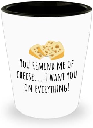 Peynir Aşığı Seksi Hediye - Seramik Shot Bardağı-Komik Yaramaz Hediye Fikri-Sevgililer Günü-Kaba Hediye Fikri-Seni