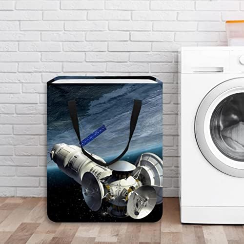Evren Uzay Baskı Katlanabilir çamaşır sepeti, 60L Su Geçirmez çamaşır sepetleri çamaşır Kutusu Giysi Oyuncak Depolama