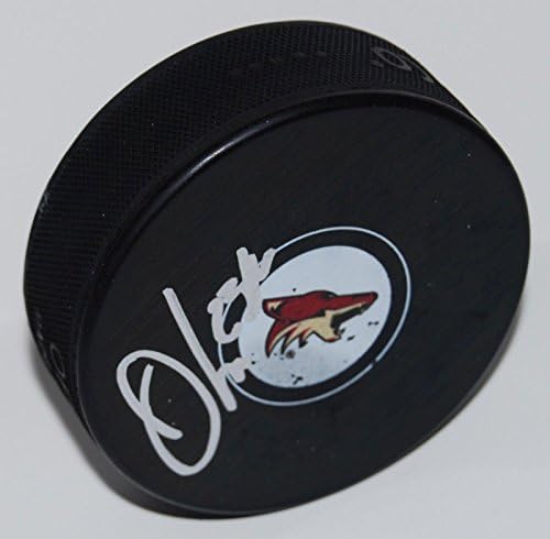 OLİVER EKMAN - LARSSON imzalı (PHOENİX COYOTES) hatıra logolu hokey diski W/COA İmzalı NHL Diskleri