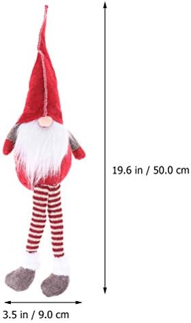 ABOOFAN 1 Takım 2 Adet Noel Vitrin Süslemeleri Uzun Bacaklı Gnome Bebekler (Kırmızı Gri) Parti Favor
