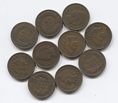 Hint Baş Pennies 10 Antika Cent Koleksiyonu Lot w / 2 1900 öncesi Güzel Eski Set