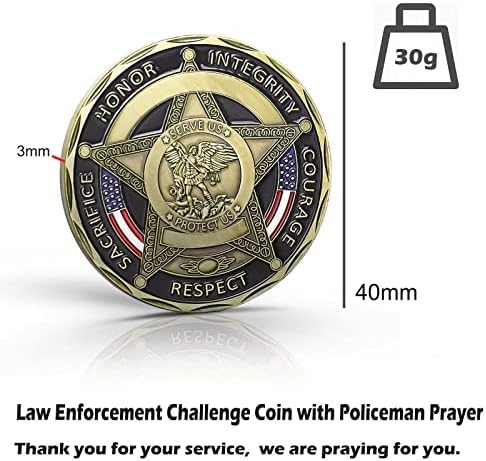 Aziz Michael Polis Namaz Kolluk Mücadelesi Coin Hediye (Antik Bronz)