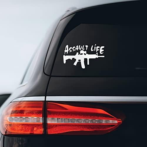 Saldırı Hayat Sticker Çıkartma Dizüstü Araba Dizüstü 8 x 4 (Beyaz)