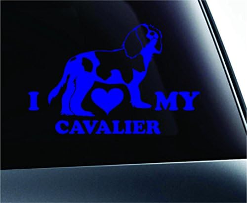 Cavalier King Charles Spaniel'imi Seviyorum Köpek Sembolü Çıkartması Pençe Baskı Köpek Yavrusu Pet Aile Cins Aşk Araba