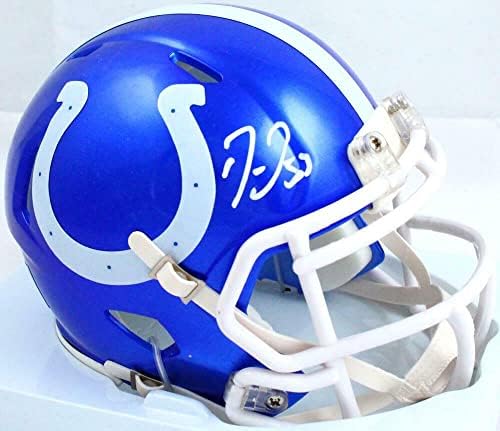 Darius Leonard İmzalı Indianapolis Colts Flaş Hızlı Mini Kask-JSA W İmzalı NFL Mini Kasklar
