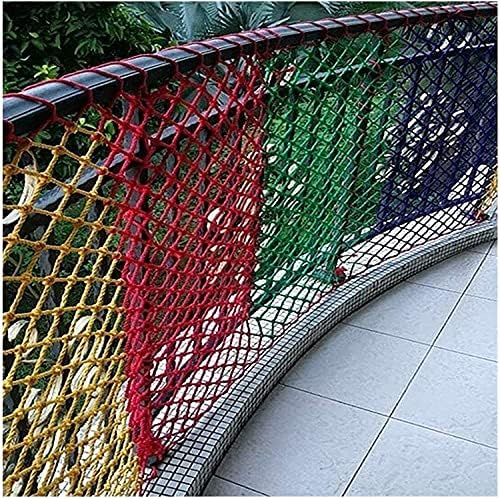 HAPPLiGNLY Renk Kargo Dekorasyon Net Kuşlar Net, Oyun Alanı Korkuluk Bahçe Çit Halat Net, Merdiven için Güvenlik Ağı,