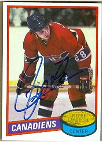 İmza Deposu 63580 Pierre Larouche İmzalı Hokey Kartı-Montreal Canadiens-1980 Topps No. 151