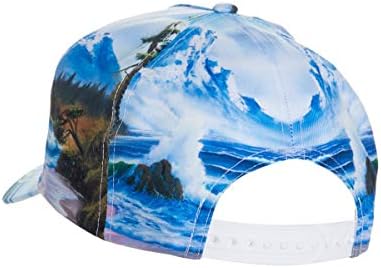 Calhoun Resmi Lisanslı Bob Ross Dağı Deniz Kenarında Çok Renkli Şapka