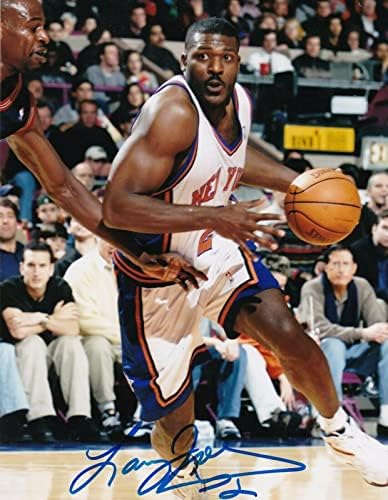 Larry Johnson New York Knicks Aksiyon 8x10 İmzalı NBA Fotoğrafları
