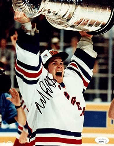 Mike Richter, JSA COA İmzalı NHL Fotoğrafları ile 8x10 Hokey Fotoğrafı İmzaladı